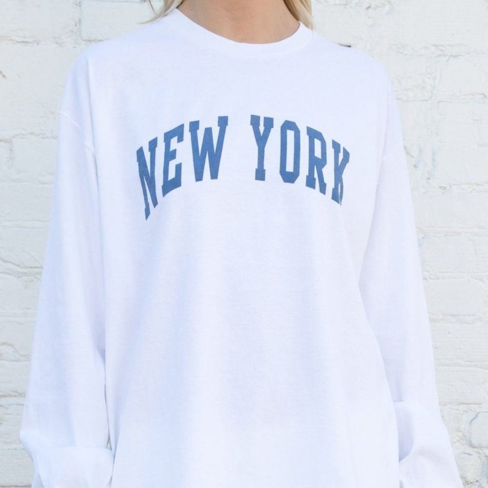 Brandy Melville New York Long Camila Sleeve Tee